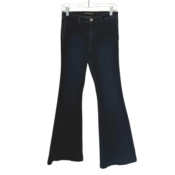 Abercrombie & Fitch High Rise Wide Leg Flare Wash Flare Jeans Size 29/33R - Picture 2 of 9